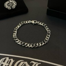 Chrome Hearts 빈티지 쿠바 체인 팔찌 실버 001-263243