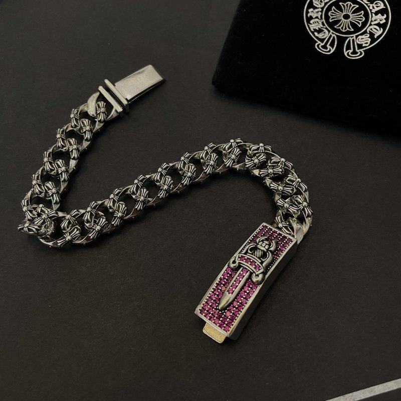Chrome Hearts 레트로 크로스 플라워 팔찌 001-263329