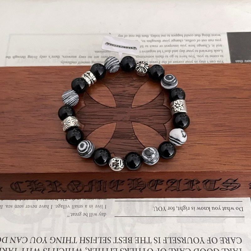 크롬하츠 블랙오닉스 멀티 비즈 팔찌 001-263396