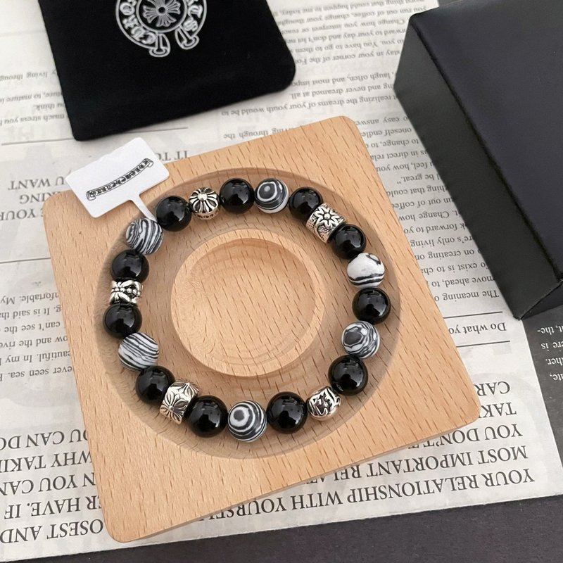 크롬하츠 블랙오닉스 멀티 비즈 팔찌 001-263396