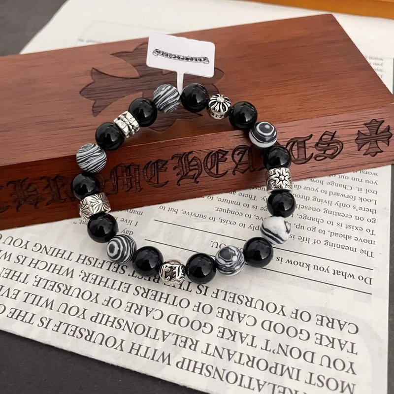 크롬하츠 블랙오닉스 멀티 비즈 팔찌 001-263396