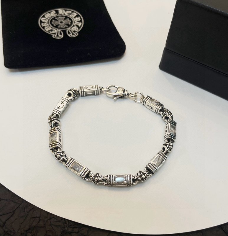 Chrome Hearts 화이트 다이아 십자가 팔찌 001-263416