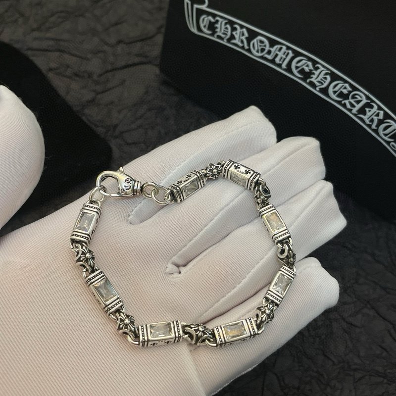 Chrome Hearts 화이트 다이아 십자가 팔찌 001-263416