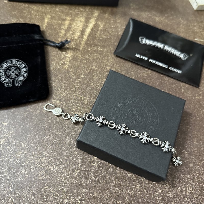 Chrome Hearts 블랙 그레이 팔찌 목걸이 001-263486