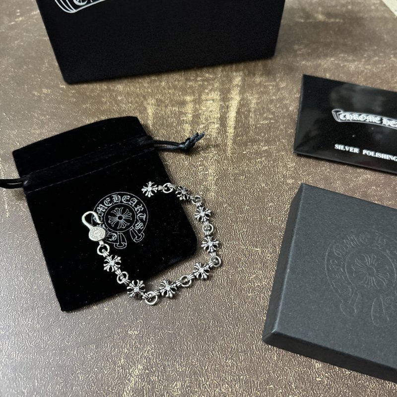 Chrome Hearts 블랙 그레이 팔찌 목걸이 001-263486