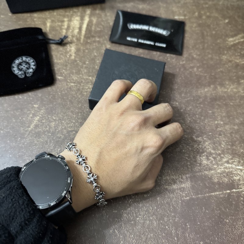 Chrome Hearts 블랙 그레이 팔찌 목걸이 001-263486