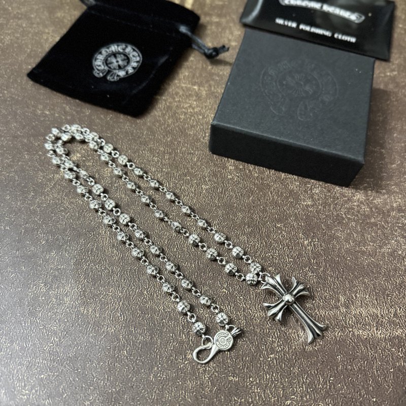 크롬 하츠 블랙 실버 팔찌 목걸이 001-263495