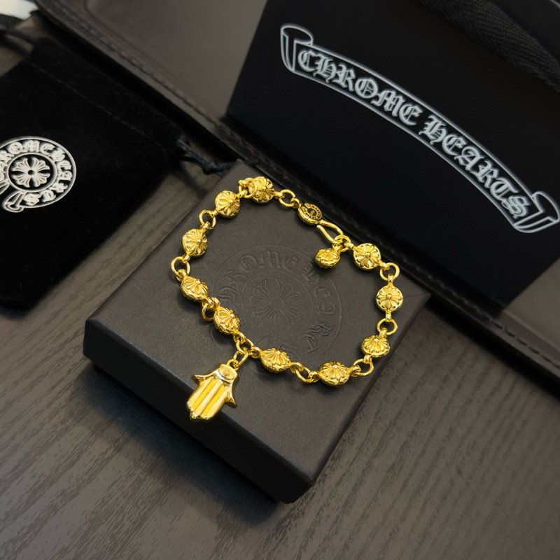 Chrome Hearts 클래식 골드 크로스 플라워 볼 001-263502