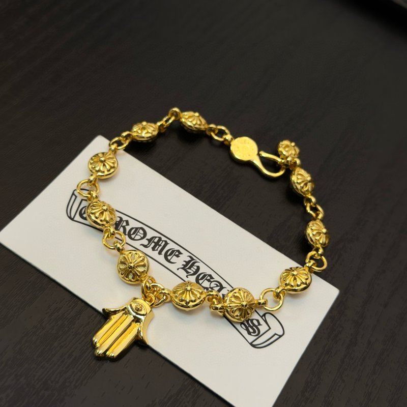 Chrome Hearts 클래식 골드 크로스 플라워 볼 001-263502