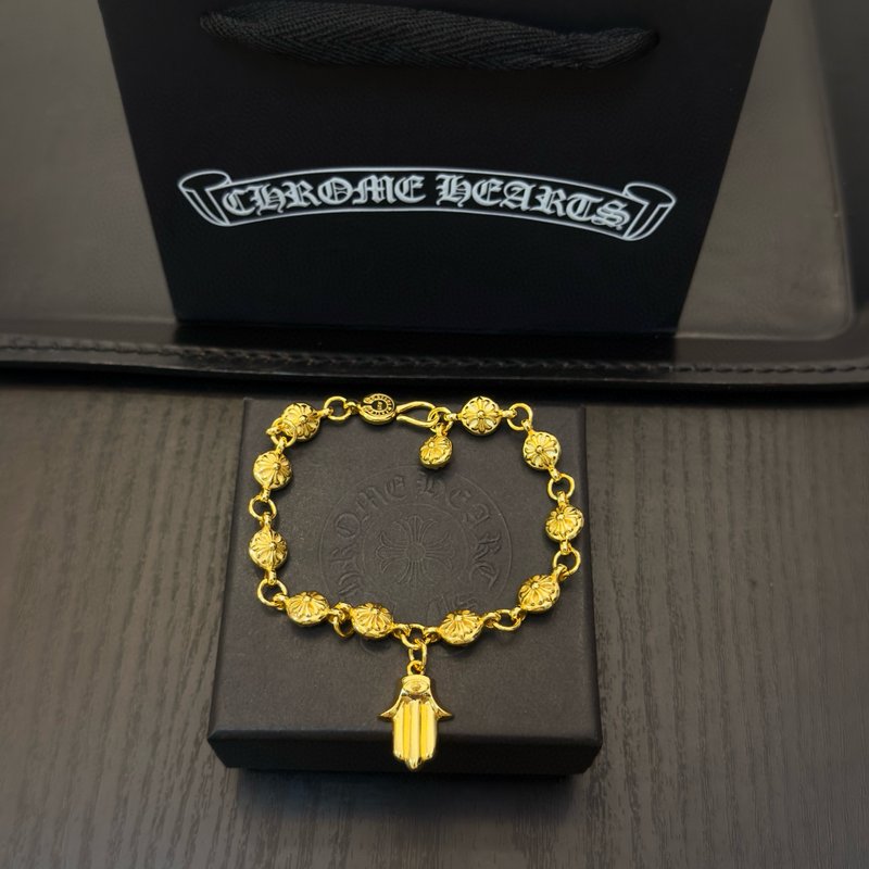 Chrome Hearts 클래식 골드 크로스 플라워 볼 001-263502