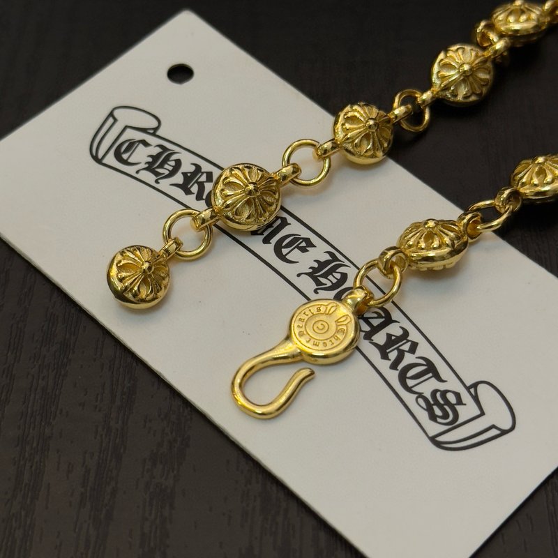 Chrome Hearts 클래식 골드 크로스 플라워 볼 001-263502
