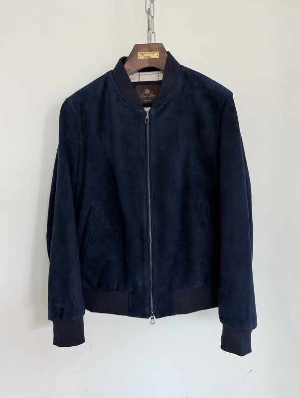 Loro Piana 남색 가죽 자켓 001-263567