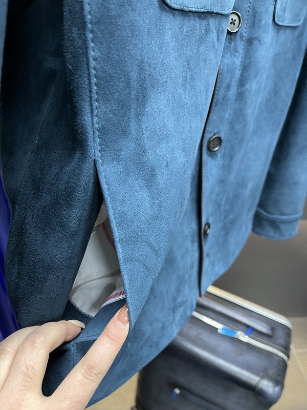 Loro Piana 턴다운 칼라 가죽 자켓 001-263580