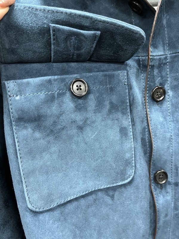 Loro Piana 턴다운 칼라 가죽 자켓 001-263580