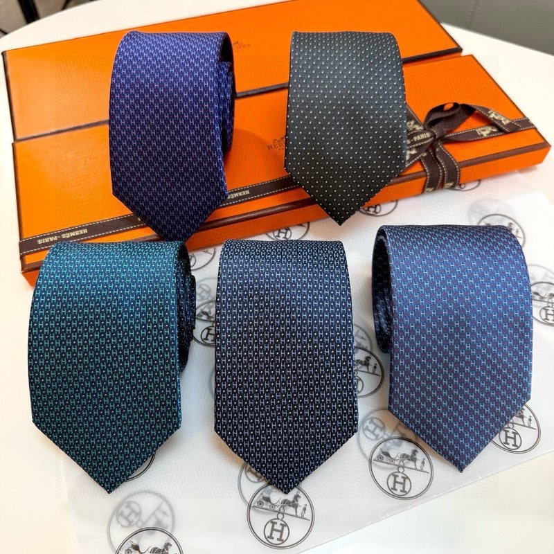 에르메스 H 도트 넥타이 남성 파란색 001-264302