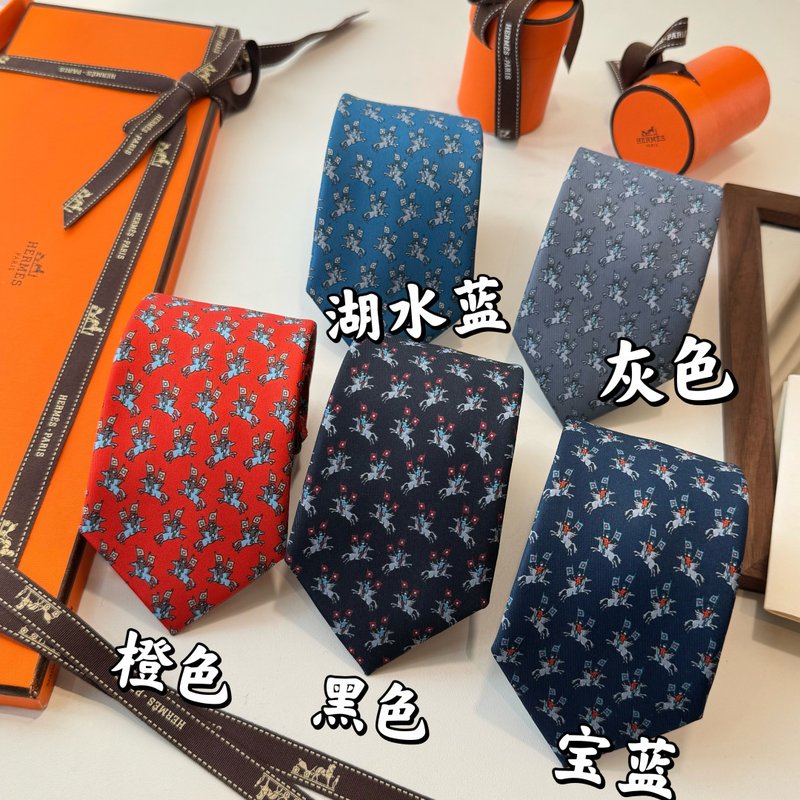 에르메스 수제 트윌 실크 넥타이 001-264503