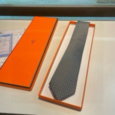 에르메스 남성 H 말굽장식 프린트 넥타이 001-264558