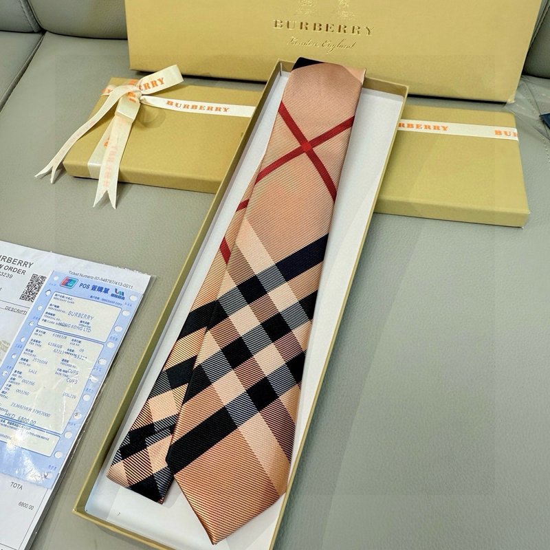 버버리 빈티지 체크 실크 넥타이 001-265033