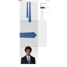 버버리 남성 TB 로고 실크 넥타이 001-265127