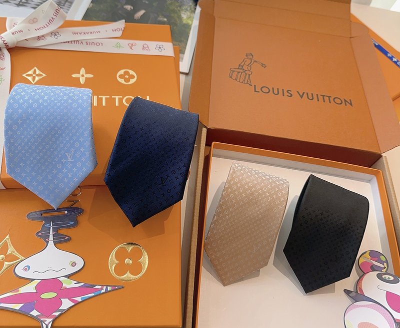 LV 짜임 패턴 실크 넥타이 001-265131