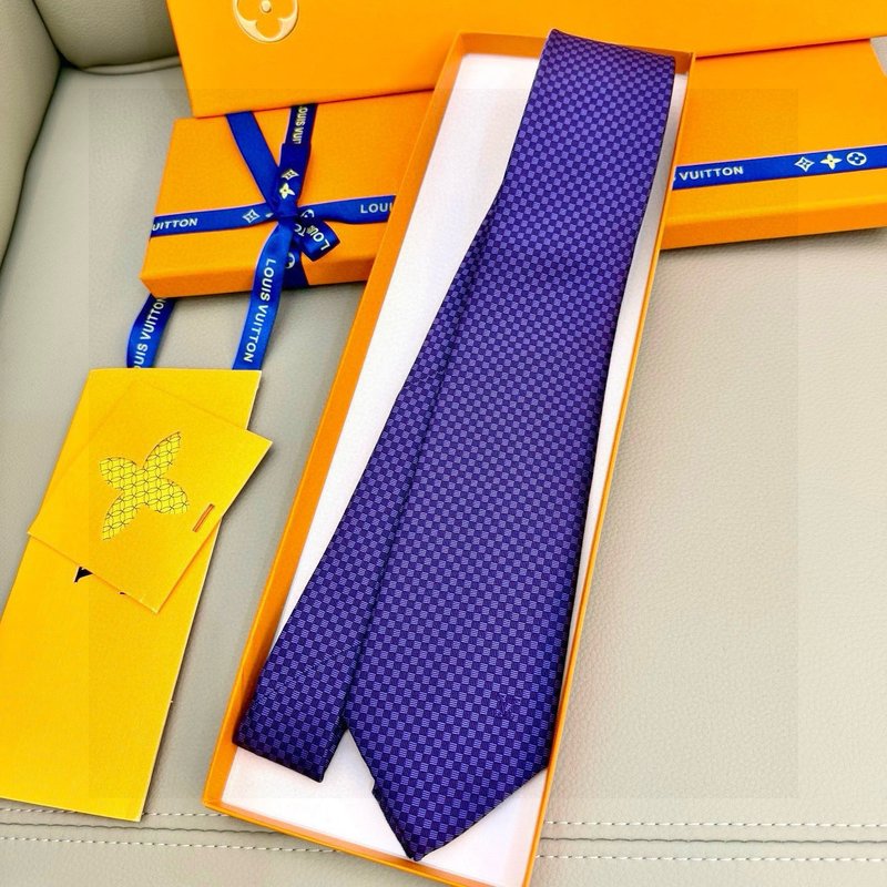 루이비통 LV 체크 넥타이 실크 수공 001-265252