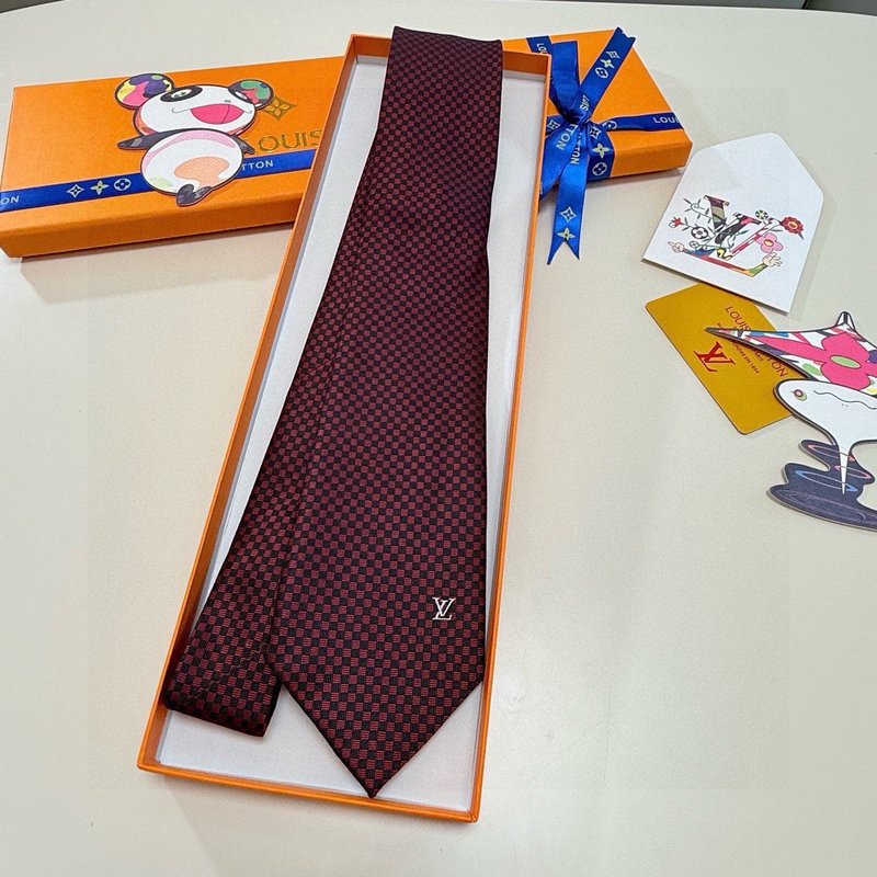 루이비통 LV 체크 넥타이 001-265282