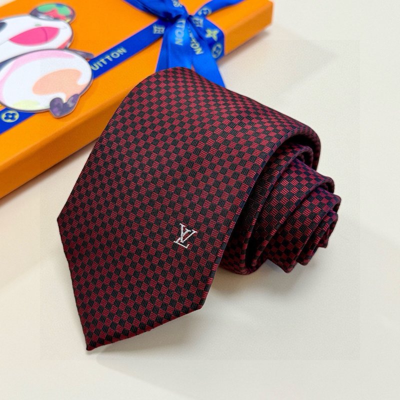 루이비통 LV 체크 넥타이 001-265282