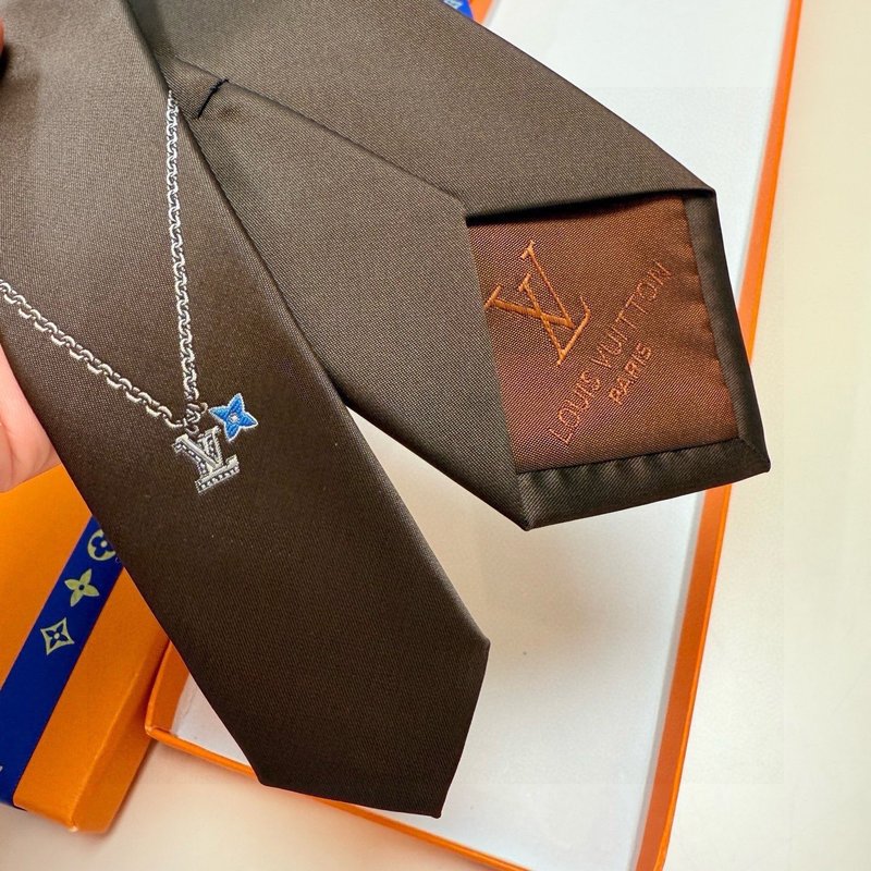 LV 모노그램 자카드 실크 넥타이 001-265292