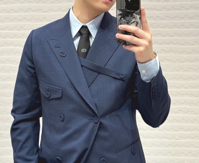 디올 신상 심플 로고 자카드 넥타이 001-265356
