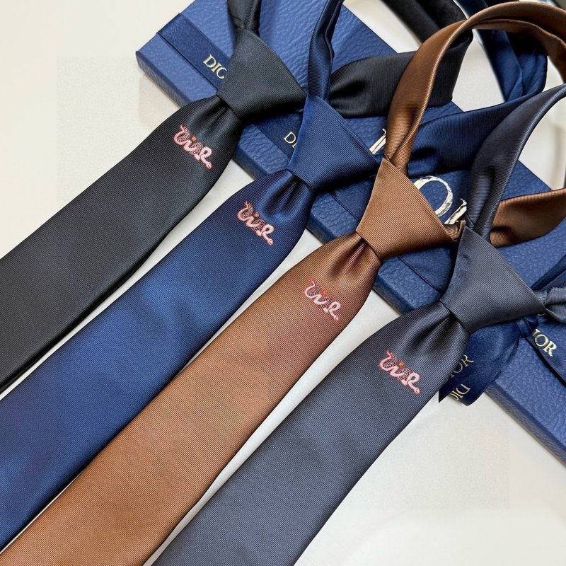 DIOR 남성 로고 자카드 넥타이 001-265526