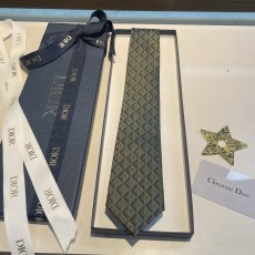 디올 남성 실크 격자무늬 넥타이 001-265563