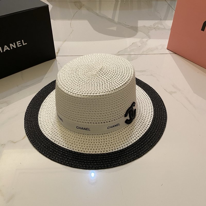 샤넬 클래식 흑백 플랫 캡 001-265994