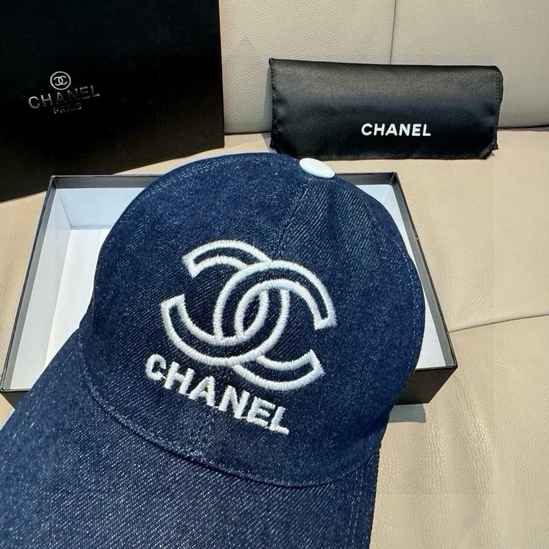 샤넬 청바지 더블 C 자수 야구모자 001-266041