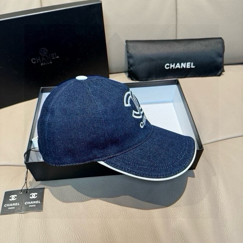 샤넬 청바지 더블 C 자수 야구모자 001-266041