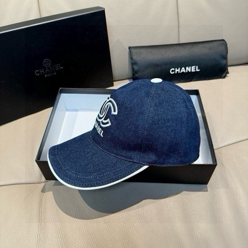 샤넬 청바지 더블 C 자수 야구모자 001-266041