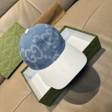 구찌 더블 G 패치 가죽 야구모자 001-266189