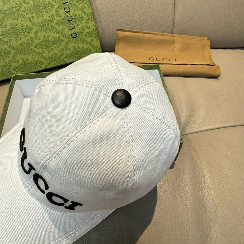 Gucci 자수 야구모자 캔버스 소가죽 001-266219