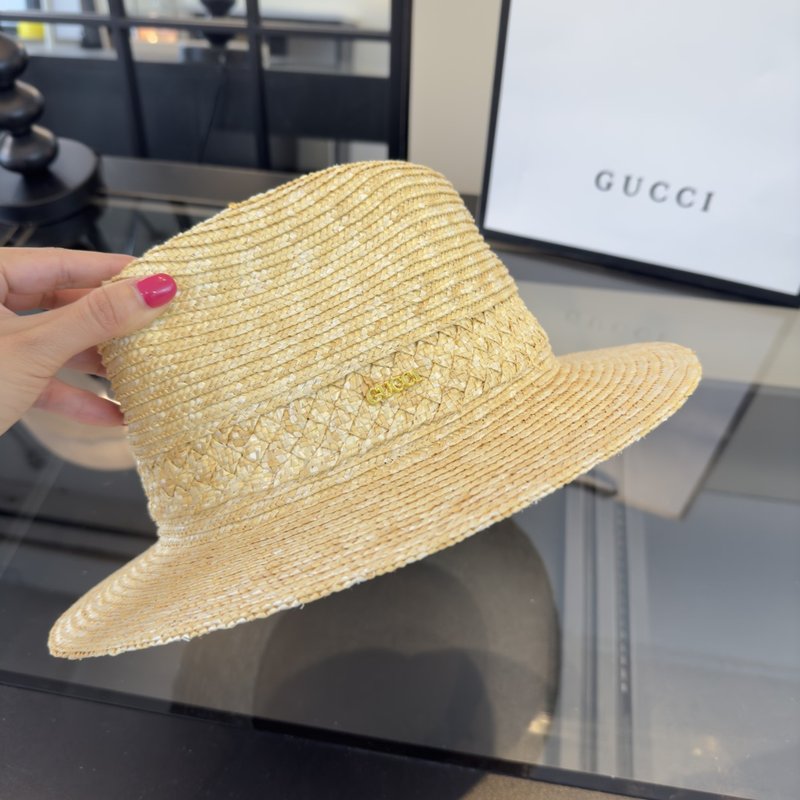 Gucci 밀짚 모자 (머리둘레 57cm) 001-266221