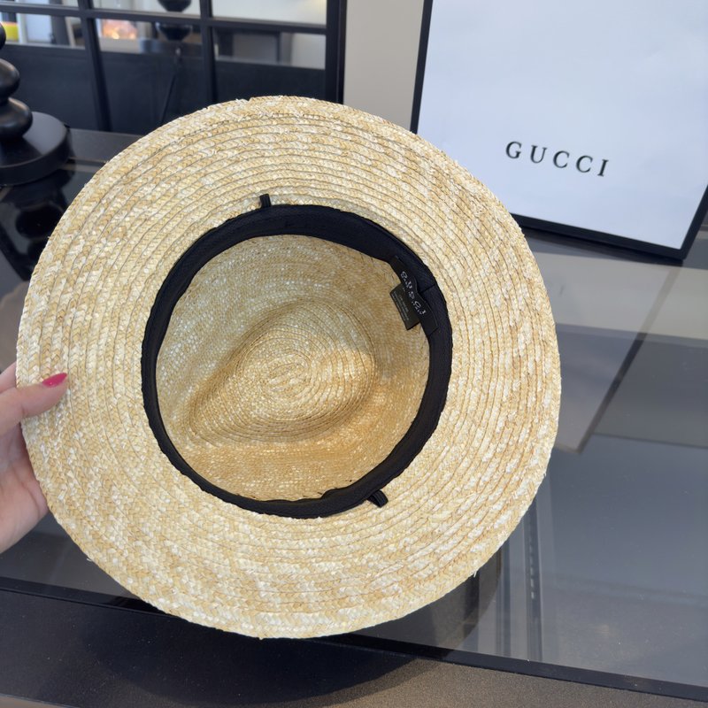 Gucci 밀짚 모자 (머리둘레 57cm) 001-266221