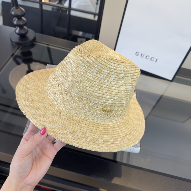 Gucci 밀짚 모자 (머리둘레 57cm) 001-266221