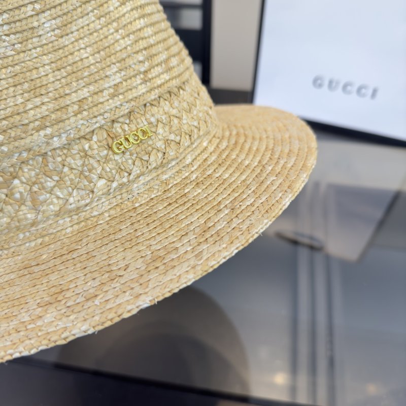 Gucci 밀짚 모자 (머리둘레 57cm) 001-266221