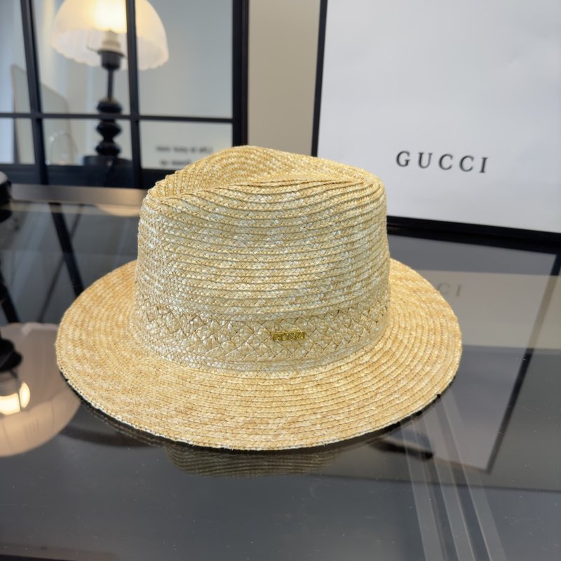 Gucci 밀짚 모자 (머리둘레 57cm) 001-266221