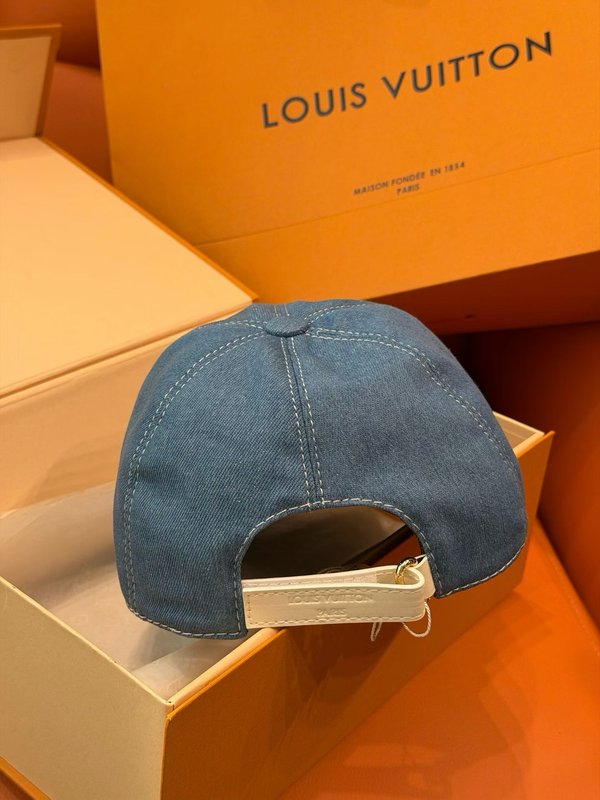LV 데님 자수 필기체 야구모자 001-266275