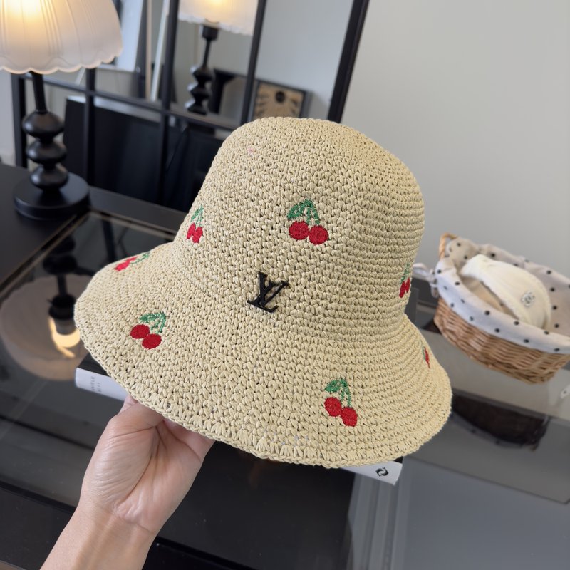 루이비통 신상 여름용 접이식 밀짚모자 001-266306