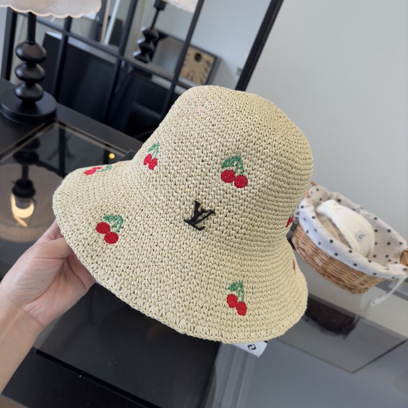 루이비통 신상 여름용 접이식 밀짚모자 001-266306