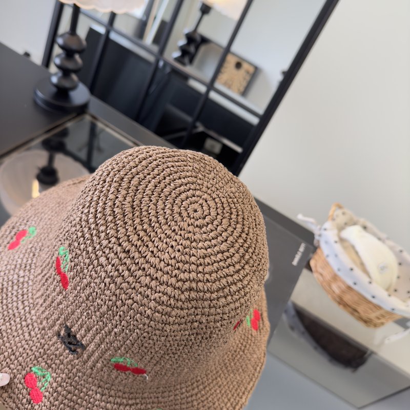 LV  수제 접이식 밀짚모자 001-266307