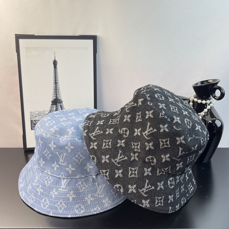 LV 데님 자수 버킷햇 001-266311