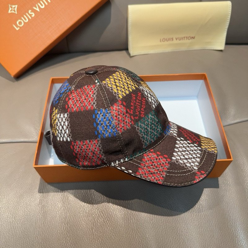LV 신형 대형 체크무늬 야구모자 001-266321