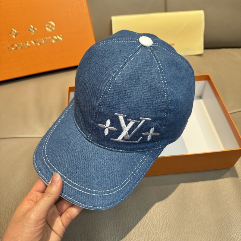 LV 자수 야구모자 (캔버스+소가죽) 001-266326