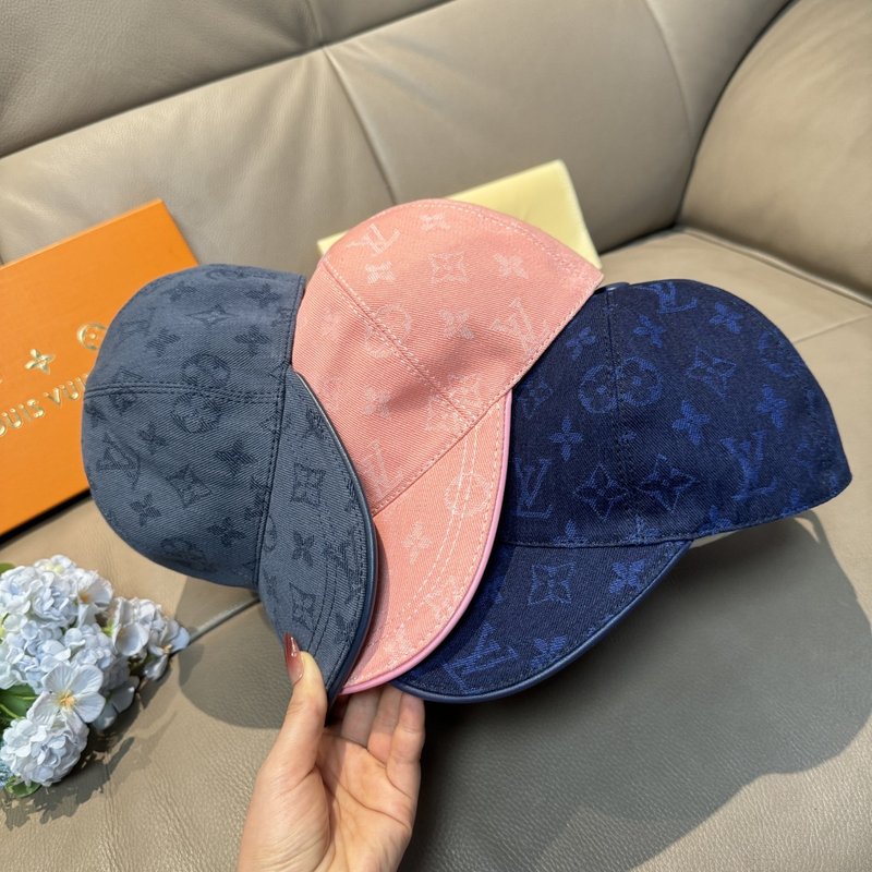 LV 데님 자수 야구 모자 001-266342